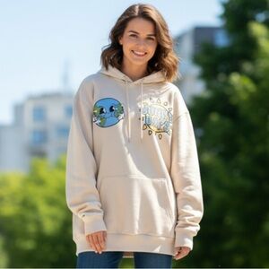 Earth Day Hoodie Oversized Med Sunny Days Better Than Great Graphics Chemistry